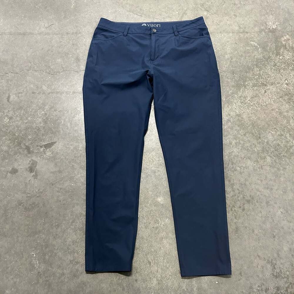 Vuori Meta Pant Blue Size 34x30 Slim Fit Performance